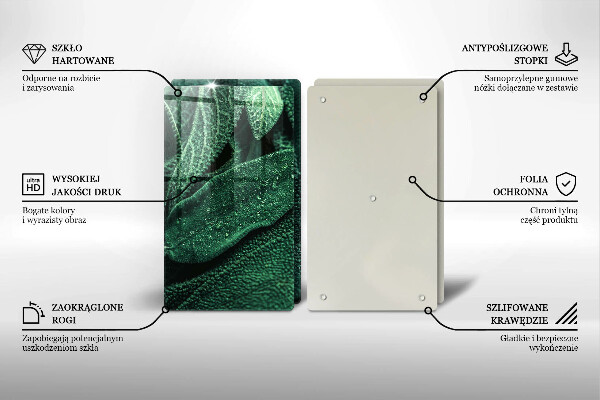 Steklena podloga za rezanje Listi rastline