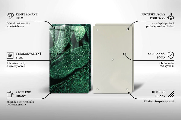 Steklena podloga za rezanje Listi rastline