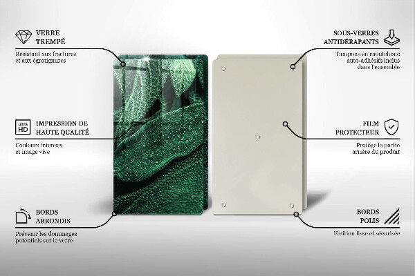 Steklena podloga za rezanje Listi rastline