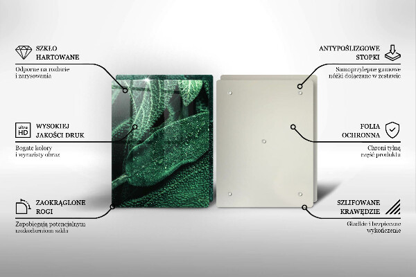 Steklena podloga za rezanje Listi rastline