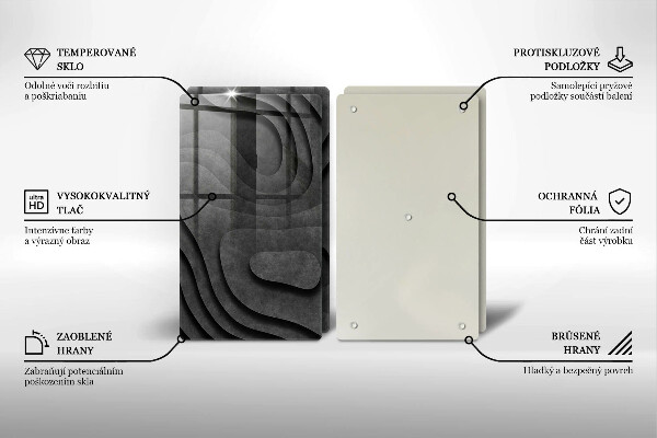 Steklena podloga za rezanje 3D oblike kamnov
