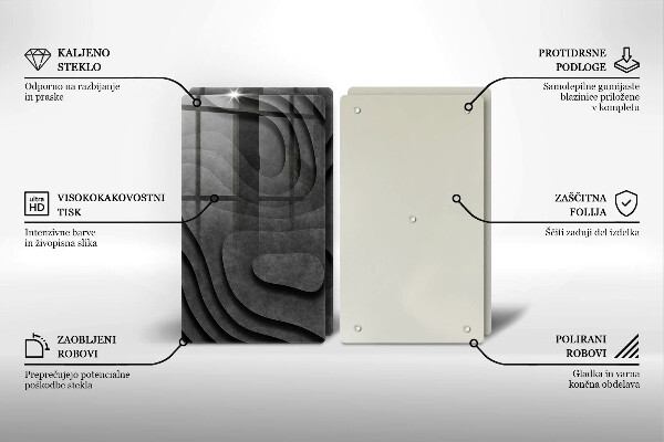 Steklena podloga za rezanje 3D oblike kamnov