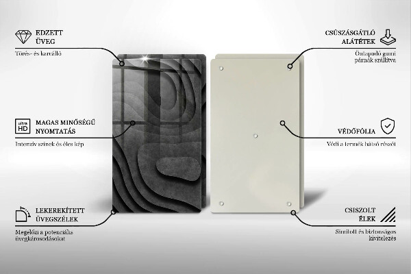 Steklena podloga za rezanje 3D oblike kamnov