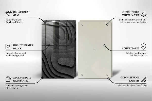 Steklena podloga za rezanje 3D oblike kamnov