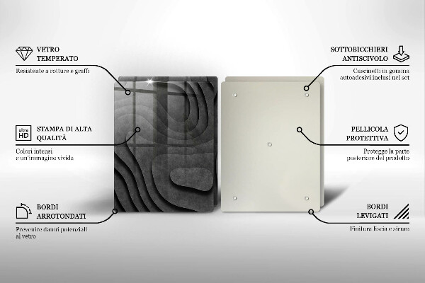 Steklena podloga za rezanje 3D oblike kamnov