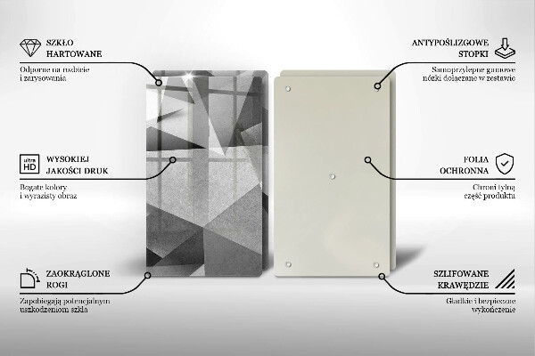 Steklena podloga za rezanje Konkretna ostra abstrakcija