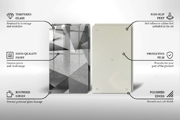 Steklena podloga za rezanje Konkretna ostra abstrakcija