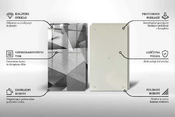 Steklena podloga za rezanje Konkretna ostra abstrakcija