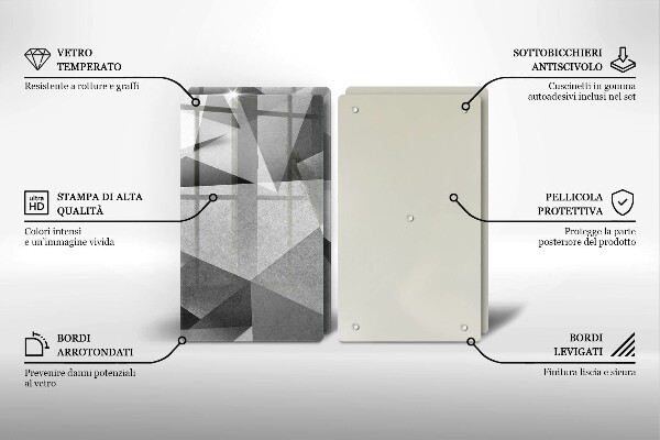 Steklena podloga za rezanje Konkretna ostra abstrakcija