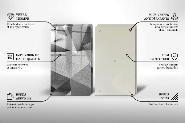 Steklena podloga za rezanje Konkretna ostra abstrakcija