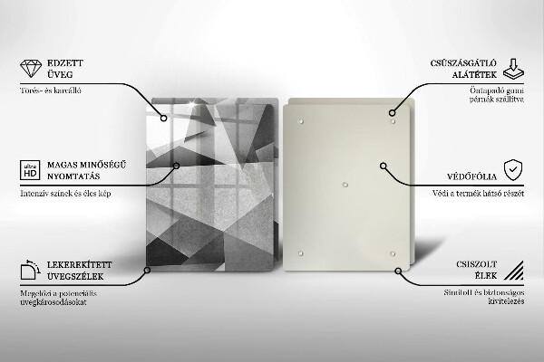 Steklena podloga za rezanje Konkretna ostra abstrakcija