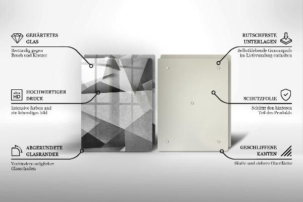 Steklena podloga za rezanje Konkretna ostra abstrakcija
