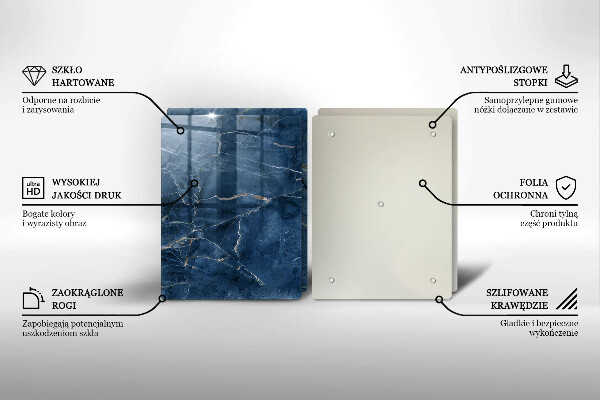 Steklena podloga za rezanje Tekstura marmornega kamna