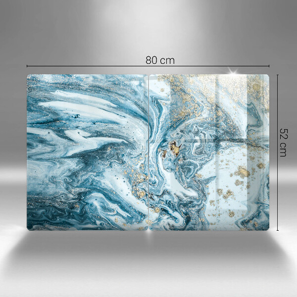 Steklena podloga za rezanje Struktura z zlatom