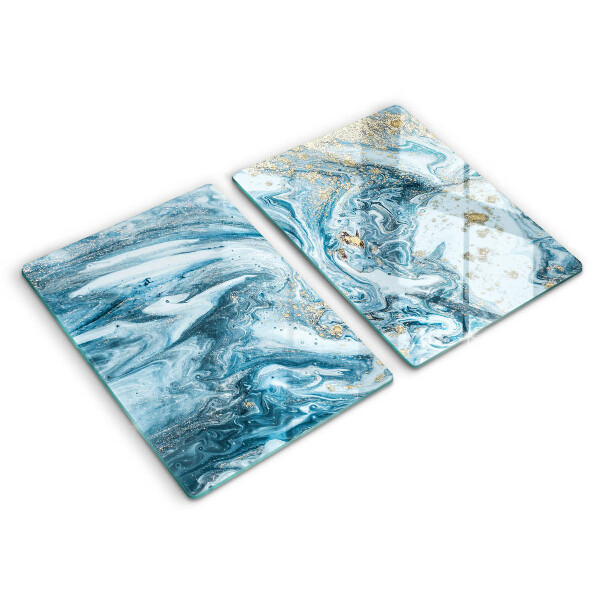 Steklena podloga za rezanje Struktura z zlatom