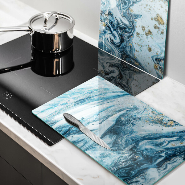 Steklena podloga za rezanje Struktura z zlatom