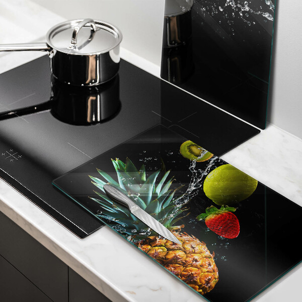 Steklena podloga za rezanje Sadje v vodi