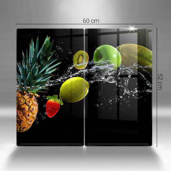 Steklena podloga za rezanje Sadje v vodi