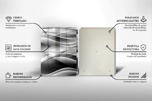 Steklena podloga za rezanje Abstrakcija nežne linije
