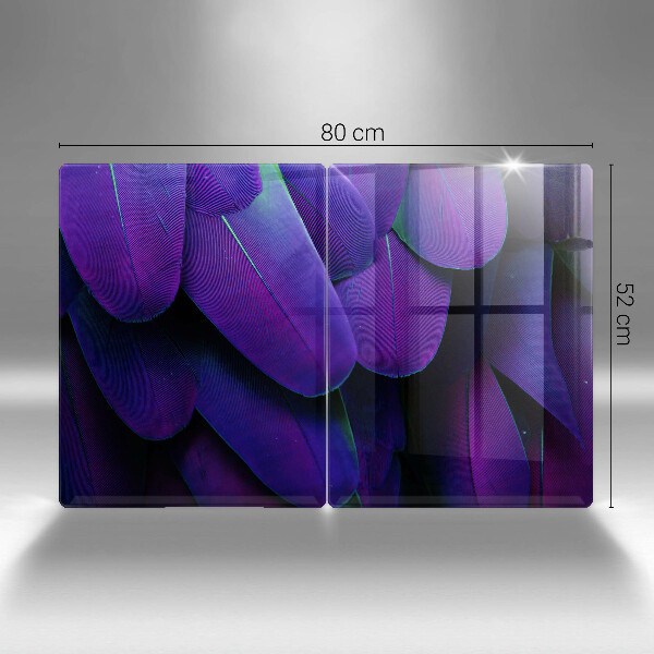 Steklena podloga za rezanje Neonsko perje