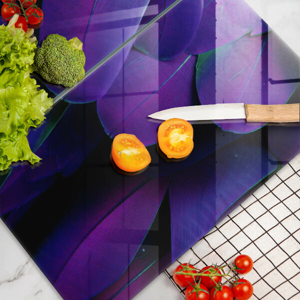 Steklena podloga za rezanje Neonsko perje