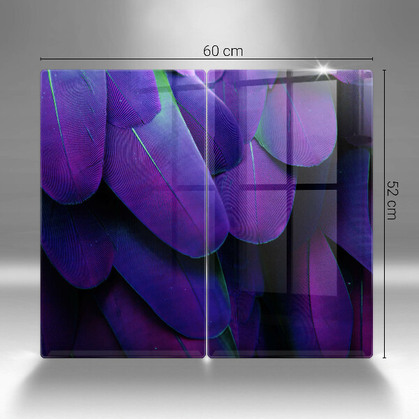 Steklena podloga za rezanje Neonsko perje