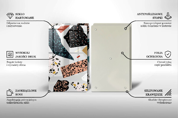 Steklena podloga za rezanje Kamenina