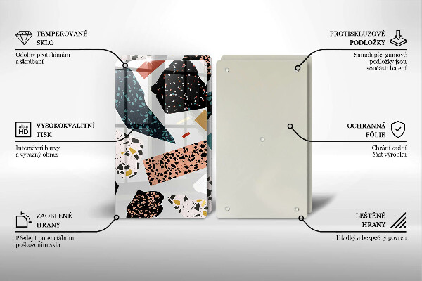 Steklena podloga za rezanje Kamenina