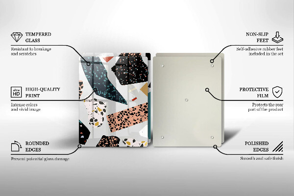 Steklena podloga za rezanje Kamenina