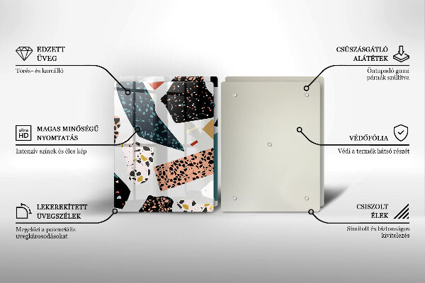 Steklena podloga za rezanje Kamenina