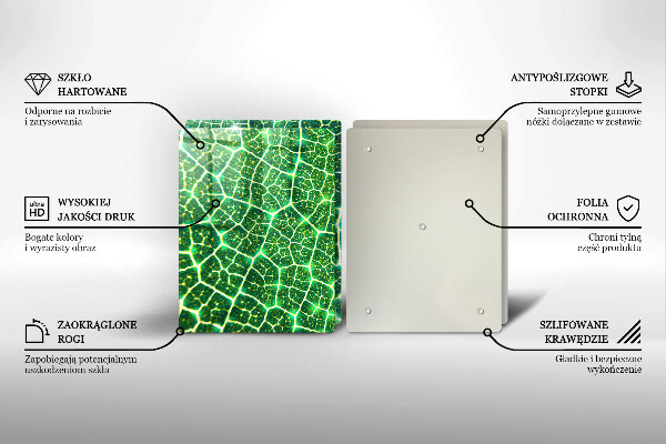 Steklena podloga za rezanje Struktura listov