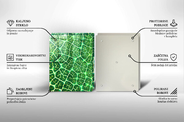 Steklena podloga za rezanje Struktura listov