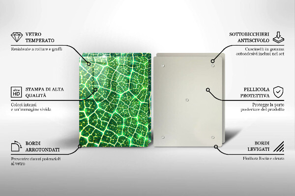 Steklena podloga za rezanje Struktura listov