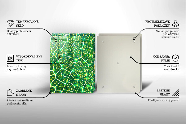 Steklena podloga za rezanje Struktura listov