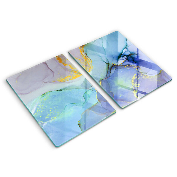 Steklena podloga za rezanje Razpokan zlati kamen