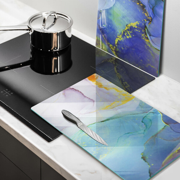 Steklena podloga za rezanje Razpokan zlati kamen