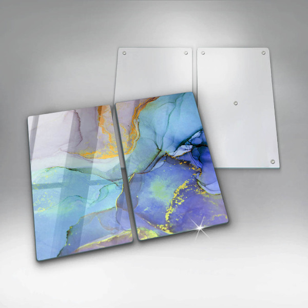 Steklena podloga za rezanje Razpokan zlati kamen