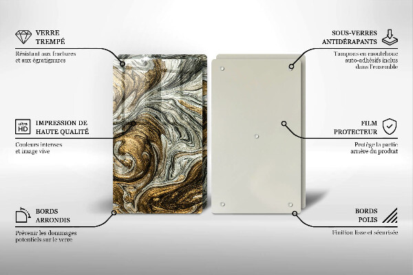 Steklena podloga za rezanje Bogata abstrakcija