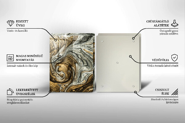 Steklena podloga za rezanje Bogata abstrakcija