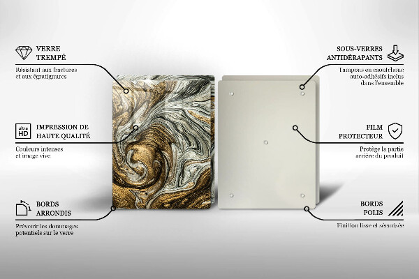 Steklena podloga za rezanje Bogata abstrakcija