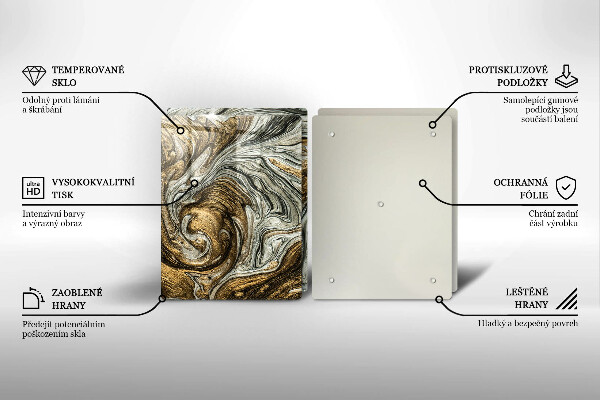 Steklena podloga za rezanje Bogata abstrakcija