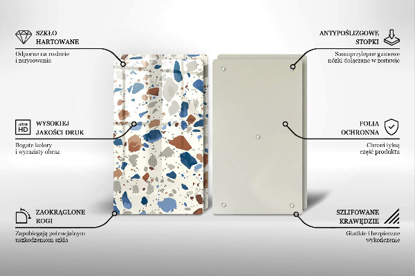 Steklena podloga za rezanje Dekorativna kamenina