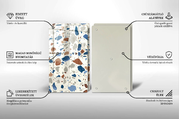 Steklena podloga za rezanje Dekorativna kamenina