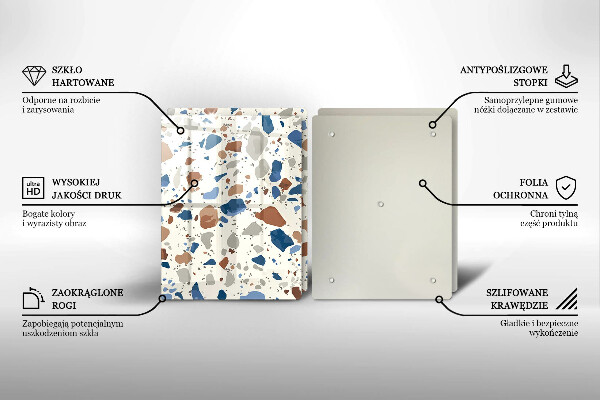 Steklena podloga za rezanje Dekorativna kamenina