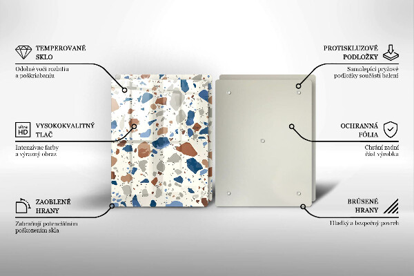 Steklena podloga za rezanje Dekorativna kamenina