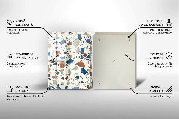 Steklena podloga za rezanje Dekorativna kamenina