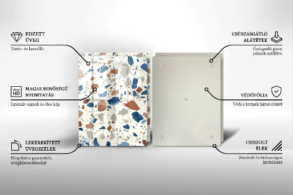 Steklena podloga za rezanje Dekorativna kamenina