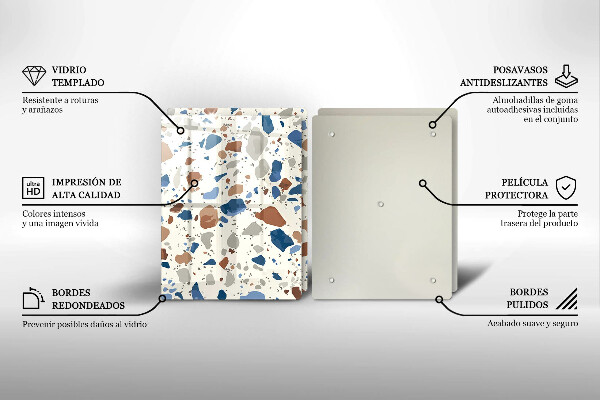 Steklena podloga za rezanje Dekorativna kamenina
