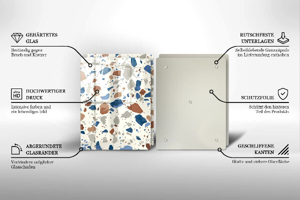 Steklena podloga za rezanje Dekorativna kamenina