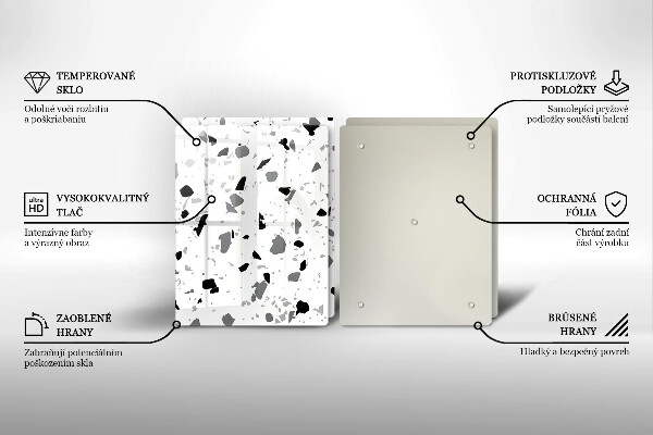 Steklena podloga za rezanje Dekorativna kamenina